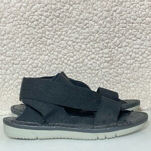 NoSox Womens Black Strap w/Leather Insoles Slip On Casual Sandals Shoes SZ US 6